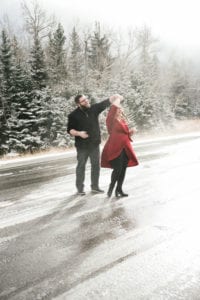 KB engaged 136 200x300 - Kelsey + Brian - Snowy Mountain Engagement