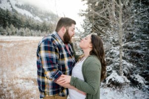 KB engaged 180 300x200 - Kelsey + Brian - Snowy Mountain Engagement