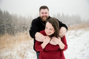 KB engaged 91 300x200 - Kelsey + Brian - Snowy Mountain Engagement